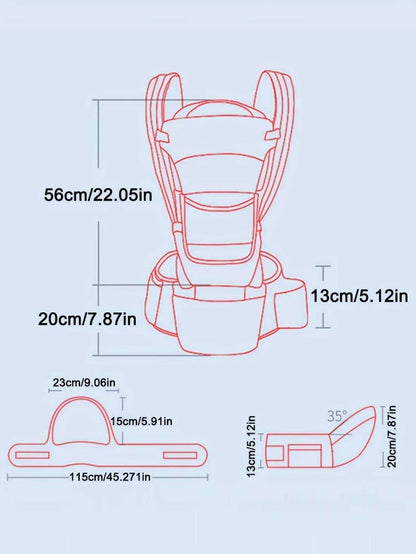 MildlyMama - Ergonomic Baby Carrier with Hip Seat for Newborns and Toddlers – Soft, Breathable Fabric, Adjustable for All - Day Comfort Baby Carriers