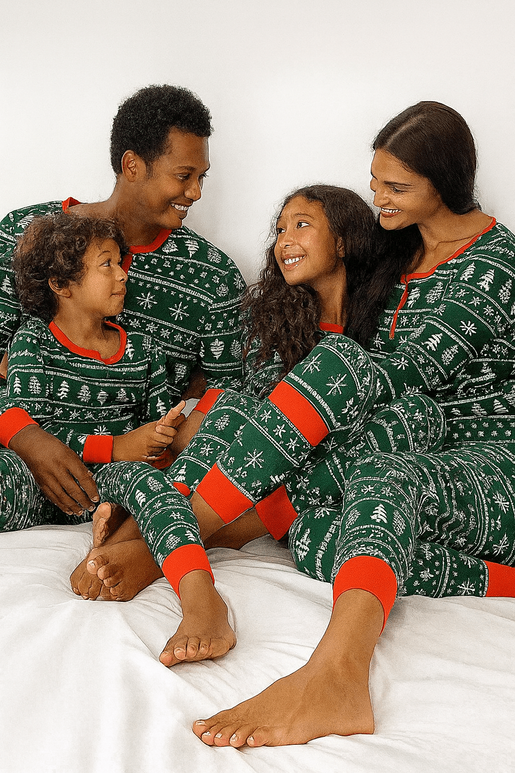 MildlyMama - EverGreen Glow Family Matching Christmas Pajama Set – Festive Tree Print Holiday Sleepwear for Kids, Couples & Adults pajamas