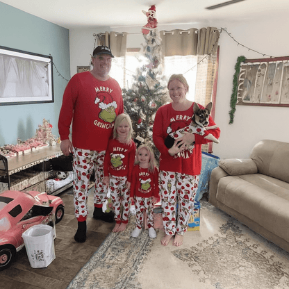 MildlyMama - Grinchmas Family Christmas Pajama Set – Cozy Matching Holiday Sleepwear for Kids, Couples & Adults pajamas
