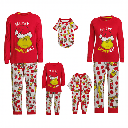 MildlyMama - Grinchmas Family Christmas Pajama Set – Cozy Matching Holiday Sleepwear for Kids, Couples & Adults pajamas