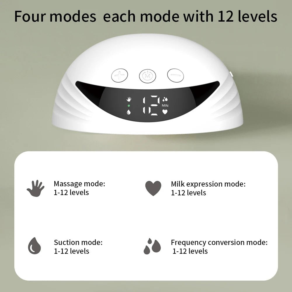 MildlyMama - Hands - Free Wearable Breast Pump – Silent, Cordless Electric Pump with Adjustable Suction and Comfortable Design Breast Pumps