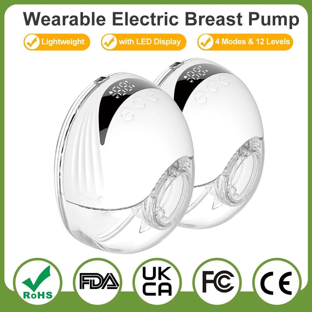MildlyMama - Hands - Free Wearable Breast Pump – Silent, Cordless Electric Pump with Adjustable Suction and Comfortable Design Breast Pumps
