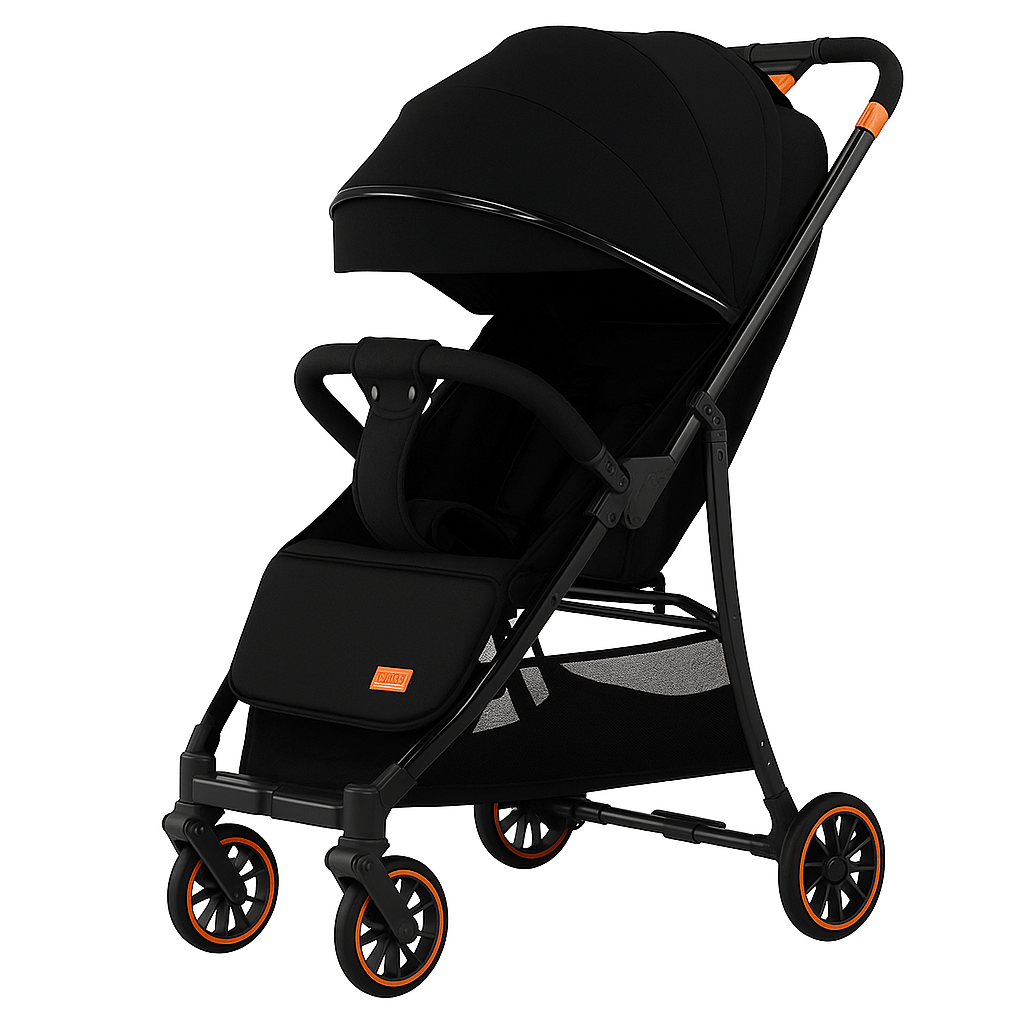 MildlyMama - High - View Two - Way Baby Stroller with One - Button Folding and Four - Wheel Stability – Durable Travel System for Infants and Toddlers Baby Strollers