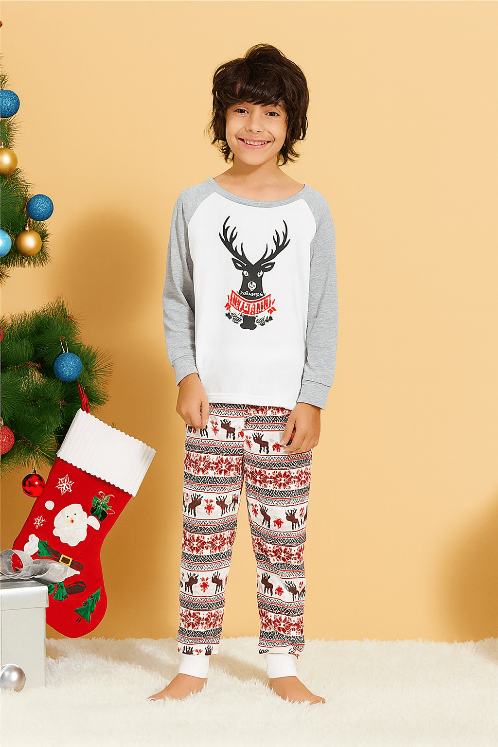 MildlyMama - Joyful Elk Family Matching Christmas Pajama Set – Cozy Holiday Sleepwear for Kids, Adults & Couples pajamas