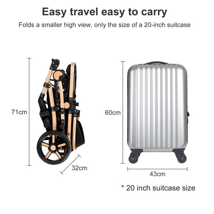MildlyMama - Lightweight 3 - in - 1 Baby Stroller with ISOfix – Compact Folding Design for Newborns and Easy Transport Baby Strollers