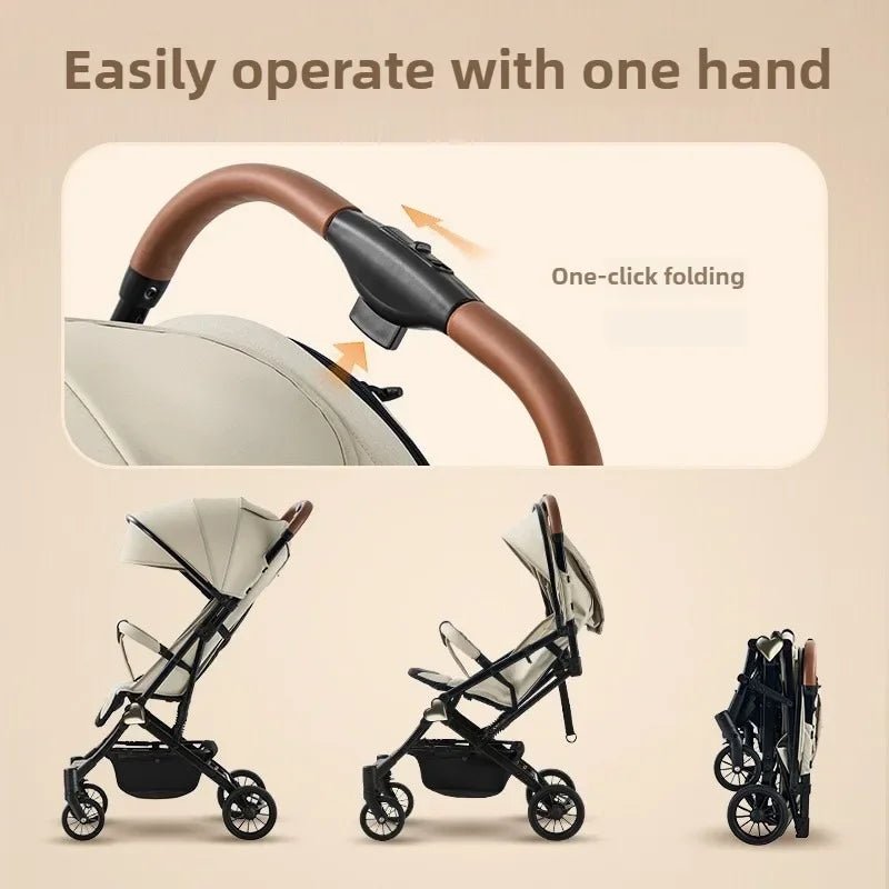 MildlyMama - Lightweight Portable Baby Stroller with Four - Wheel Stability – Versatile for Sitting or Lying Down, Easy to Fold and Store Baby Strollers