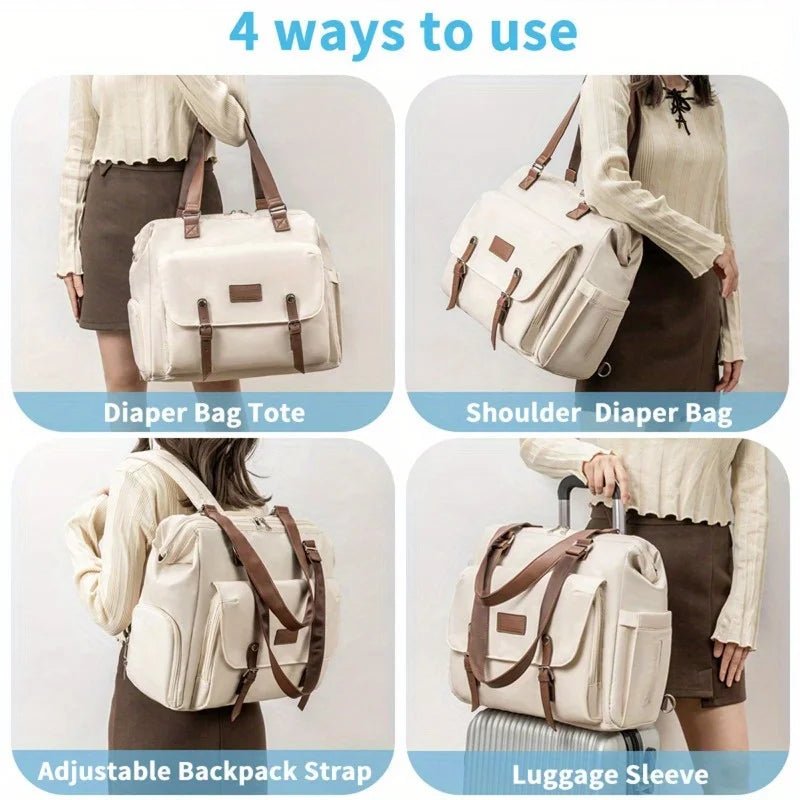 MildlyMama - Luxe Diaper Bag Backpack with Smart Storage, Stylish Design, and Durable Waterproof Fabric for Parents Diaper Bags