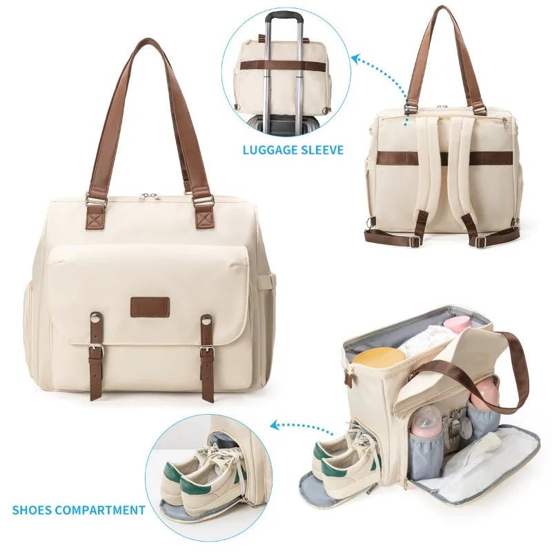 MildlyMama - Luxe Diaper Bag Backpack with Smart Storage, Stylish Design, and Durable Waterproof Fabric for Parents Diaper Bags