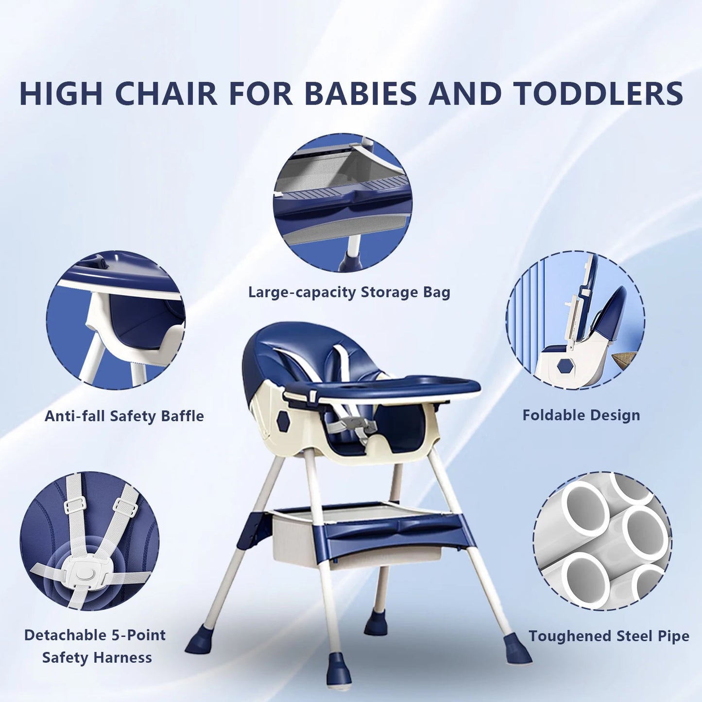 Multifunctional Foldable Baby Dining Chair – Portable Space-Saving Design for Infants and Toddlers Baby & Toddler Furniture