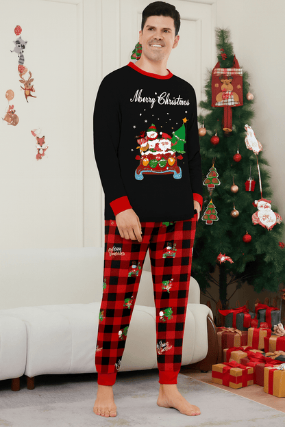MildlyMama - PlaidCharm Family Matching Christmas Pajama Set – Black & Red Plaid Holiday Sleepwear for Kids, Couples & Adults pajamas