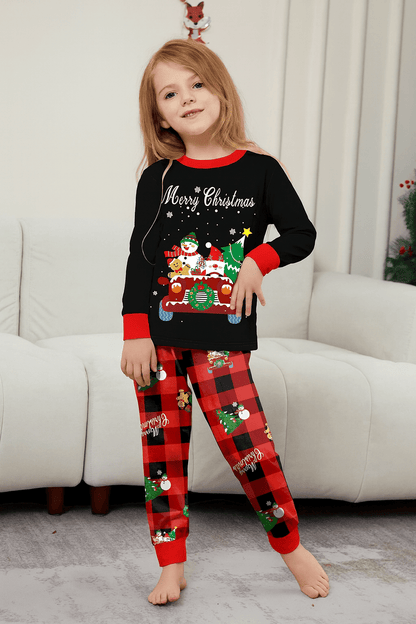 MildlyMama - PlaidCharm Family Matching Christmas Pajama Set – Black & Red Plaid Holiday Sleepwear for Kids, Couples & Adults pajamas