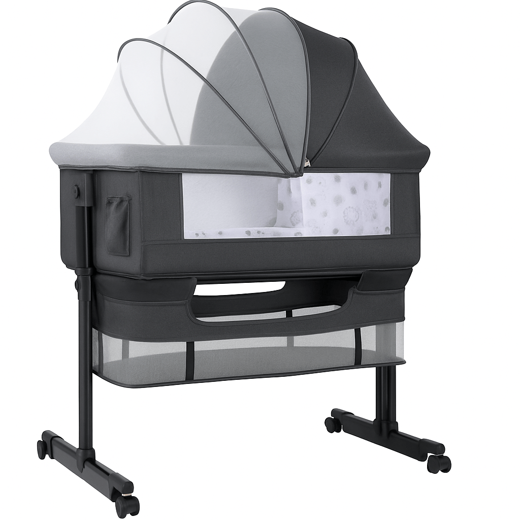 MildlyMama - Portable Baby Bassinet with Multi - Functional Design – Bedside Co - Sleeper with Large Storage and Breathable Mesh Sides Baby Bassinets