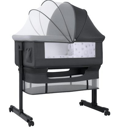 MildlyMama - Portable Baby Bassinet with Multi - Functional Design – Bedside Co - Sleeper with Large Storage and Breathable Mesh Sides Baby Bassinets