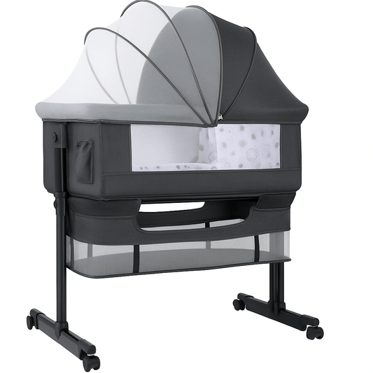 MildlyMama - Portable Baby Bassinet with Multi - Functional Design – Bedside Co - Sleeper with Large Storage and Breathable Mesh Sides Baby Bassinets