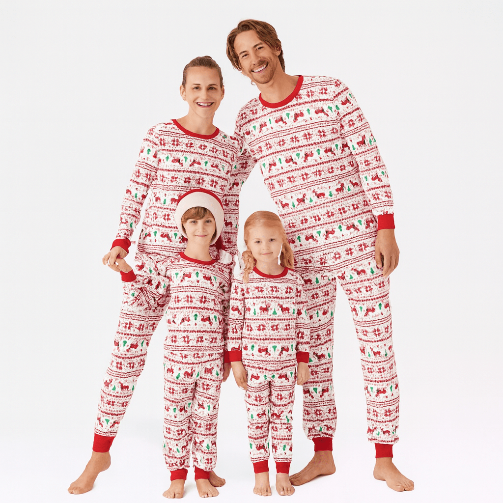 MildlyMama - SnowSpark Family Matching Christmas Pajama Set – Cozy Snowflake Tree Print Holiday Sleepwear for Kids, Couples & Adults pajamas
