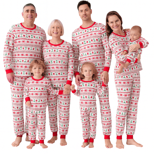 MildlyMama - SnowSpark Family Matching Christmas Pajama Set – Cozy Snowflake Tree Print Holiday Sleepwear for Kids, Couples & Adults pajamas