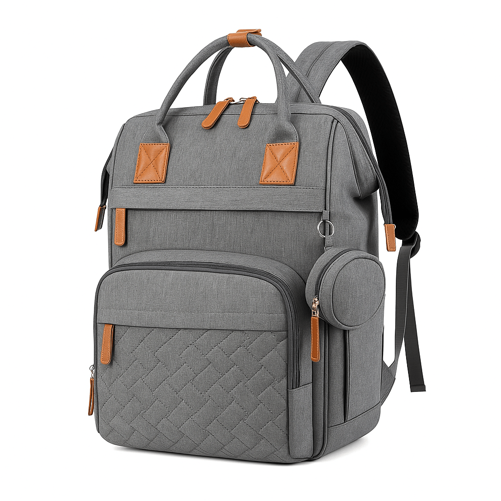 MildlyMama - Stylish Diaper Bag Backpack with Changing Mat, 25L Capacity, Water - Resistant, 14 Compartments, Stroller Hooks, Hands - Free Design Diaper Bags