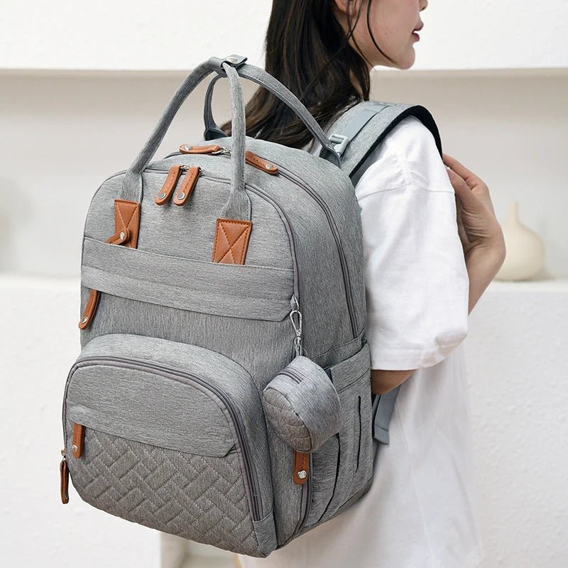 MildlyMama - Stylish Diaper Bag Backpack with Changing Mat, 25L Capacity, Water - Resistant, 14 Compartments, Stroller Hooks, Hands - Free Design Diaper Bags