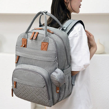 MildlyMama - Stylish Diaper Bag Backpack with Changing Mat, 25L Capacity, Water - Resistant, 14 Compartments, Stroller Hooks, Hands - Free Design Diaper Bags