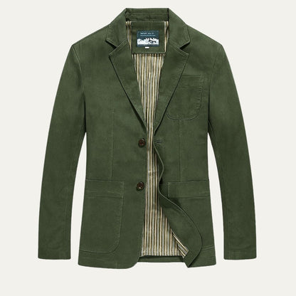MildlyMama - The Reykjavik Men’s Cotton Blazer Style Windbreaker with Pockets