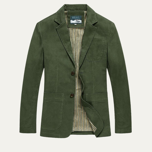 MildlyMama - The Reykjavik Men’s Cotton Blazer Style Windbreaker with Pockets