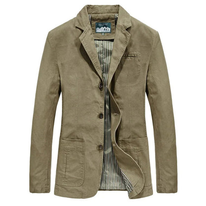 MildlyMama - The Reykjavik Men’s Cotton Blazer Style Windbreaker with Pockets