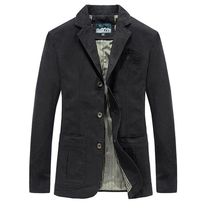 MildlyMama - The Reykjavik Men’s Cotton Blazer Style Windbreaker with Pockets