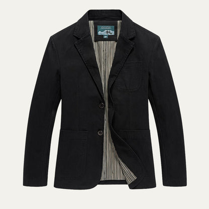 MildlyMama - The Reykjavik Men’s Cotton Blazer Style Windbreaker with Pockets