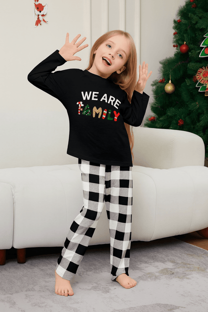 MildlyMama - TreeGlow Family Matching Christmas Pajama Set – Black & Red Plaid Holiday Sleepwear for Kids, Couples & Adults pajamas