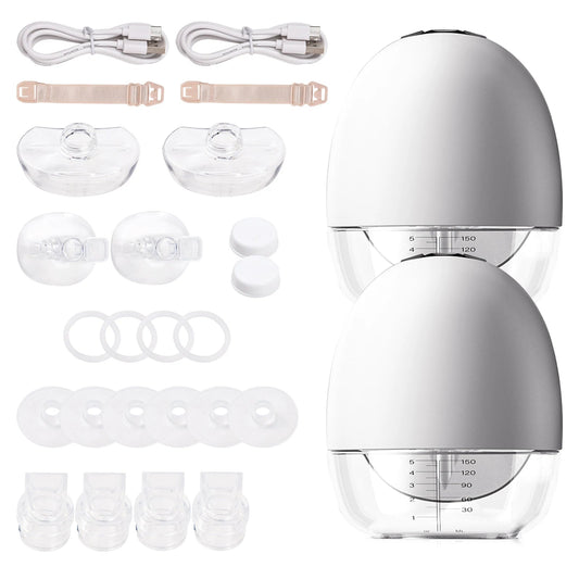 MildlyMama - Wearable Electric Breast Pump, Hands - Free, Compact Design with Adjustable Suction and Whisper - Quiet Technology Breast Pumps