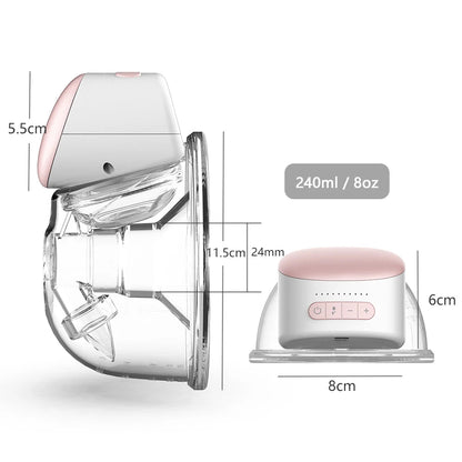 MildlyMama - Wearable Hands - Free Breast Pump, Portable and Silent Breastfeeding Solution with Adjustable Suction and BPA - Free Silicone Breast Pumps