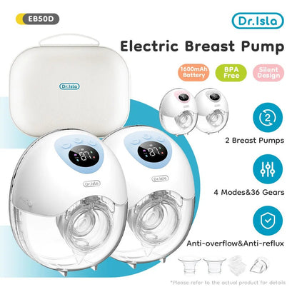 MildlyMama - Wearable Hands - Free Breast Pump – Silent, Cordless, Comfortable with 3 Modes and 9 Intensity Levels, BPA - Free Silicone Breast Pumps