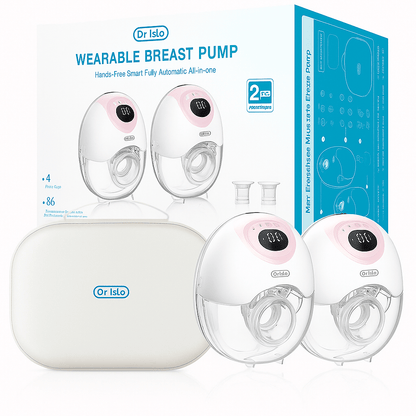 MildlyMama - Wearable Hands - Free Breast Pump – Silent, Cordless, Comfortable with 3 Modes and 9 Intensity Levels, BPA - Free Silicone Breast Pumps