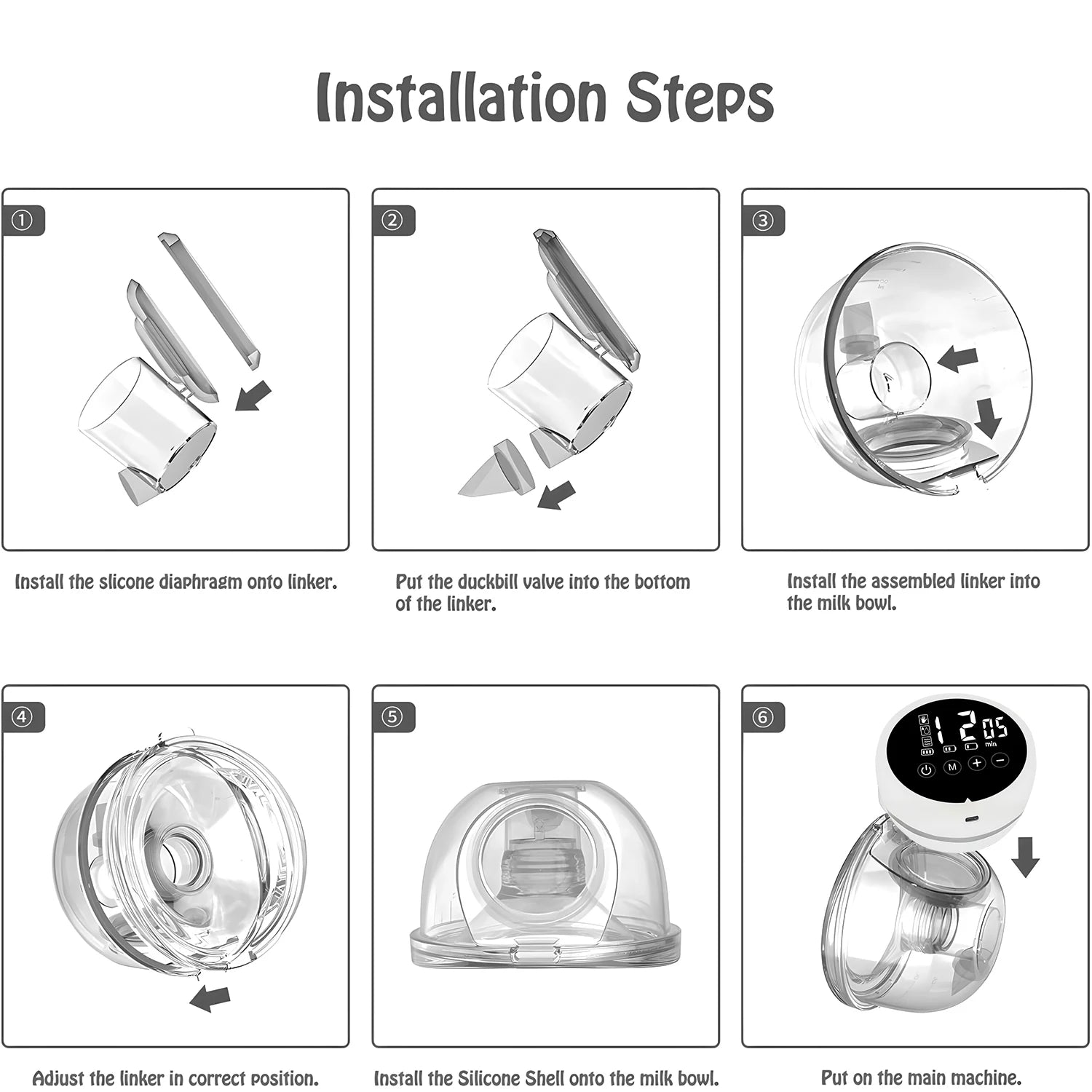 MildlyMama - Wearable Hands - Free Breast Pump with Adjustable Suction, Quiet Operation, and BPA - Free Silicone – Portable Milk Expressing Solution Breast Pumps